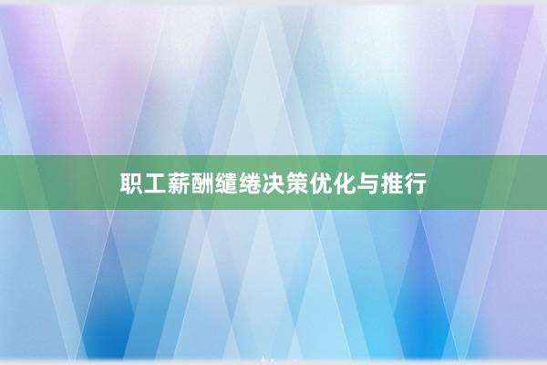 职工薪酬缱绻决策优化与推行